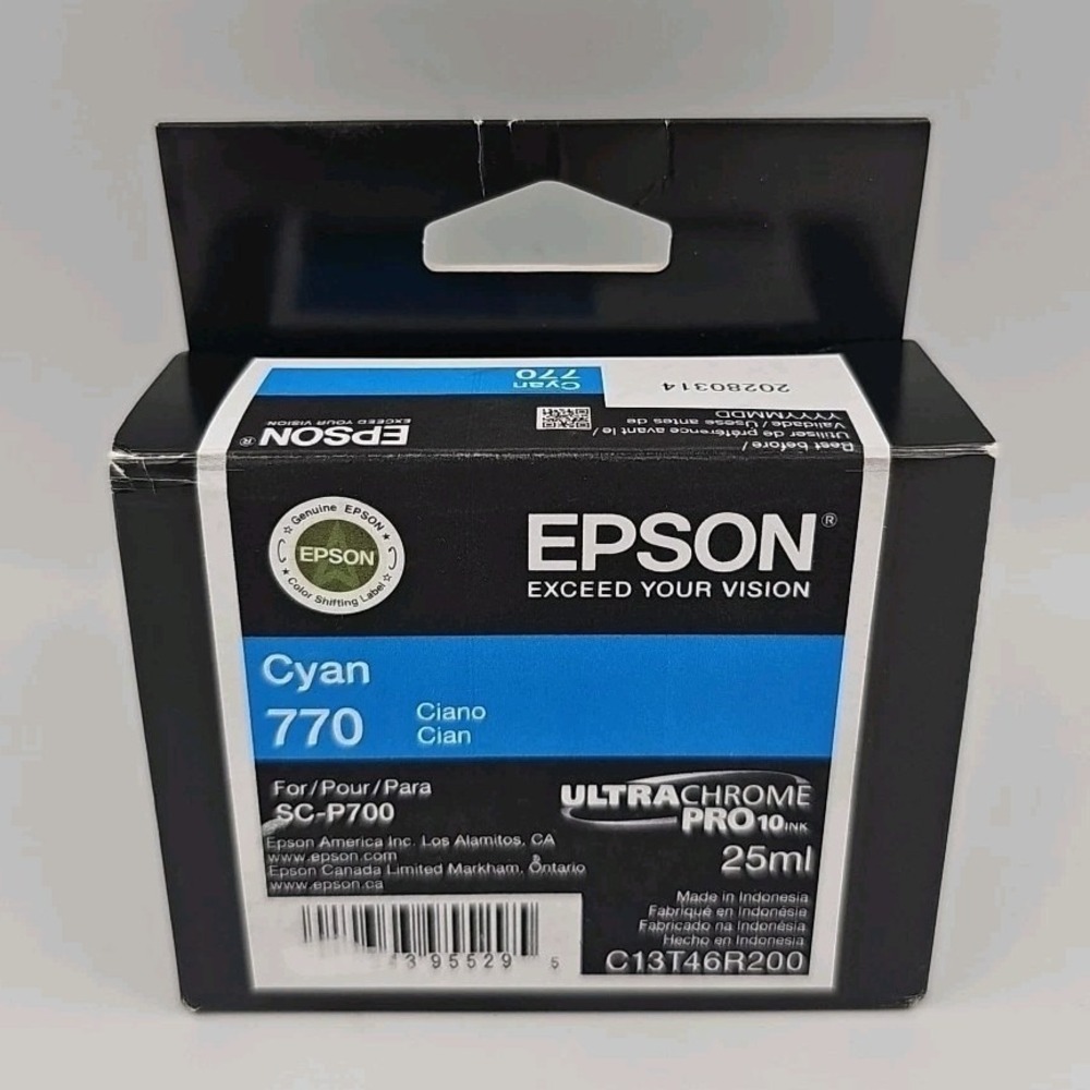 Epson Ultrachrome PRO10 -Ink - Cyan 770 25ml SC-P700 EXP 03-14-2028
